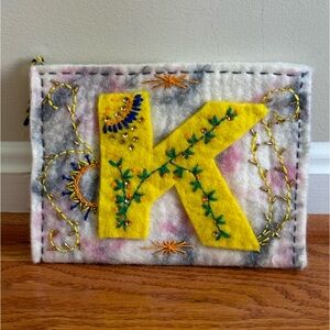 Sundance Yellow and Multicolor Embroidered Clutch